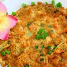 ไข่เจียว กุ้งสับ (กับข้าว)