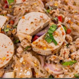 ลาบวุ้นเส้น+ไก่ยอ+ไก่สับ ฮาลาล