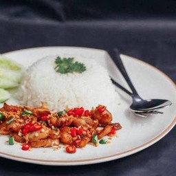 ข้าวกุ้งผัดพริกเกลือ
