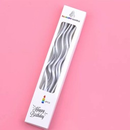 silver Spiral Candle