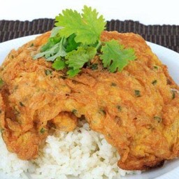 ข้าวไข่เจียว กุ้งสับ
