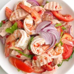 ยำวุ้นเส้น+กุ้ง+ไก่ยอ ฮาลาล