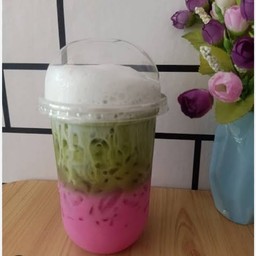 นมเขียวผสมนมชมพูหสานละมุน