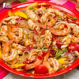 ตำเส้นเล็กปลาร้าทะเลน้ำลึก