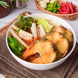 แกงส้มปลาช่อนทอด (ถ้วย)