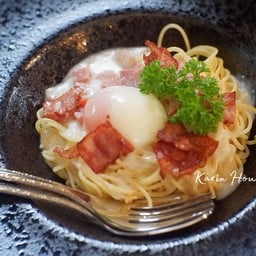 สปาเก็ตตี้คาโบนาร่าไข่ออนเซ็น