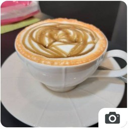 นมสดคาราเมล ร้อน