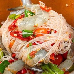 ตำขนมจีนกุ้งสด