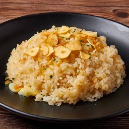 Garlic rice.