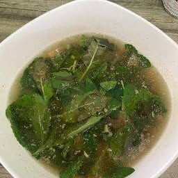 แกงจืดหมูสับใบกะเพรา