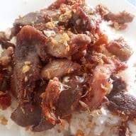 เป็ดทอดกระเทียมราดข้่าว