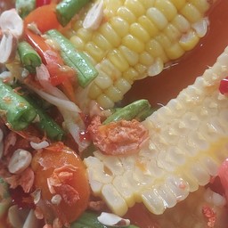 ตำไทยข้าวโพดไม่ใส่ไข่เค็ม