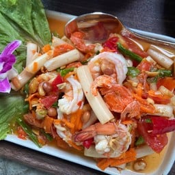 ตำไหลบัวกุ้งสด