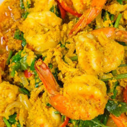 กุ้งผัดผงกระหรี่