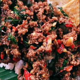 กะเพราเนื้อสับ