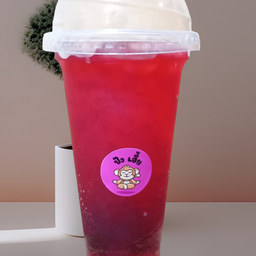 น้ำแดงโซดา 1 แก้ว ขนมปังปิ้ง เนยนม 1 แผ่น