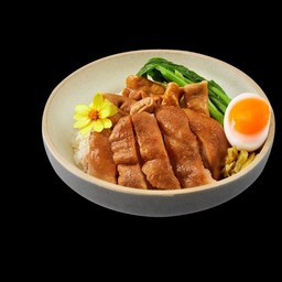 [ข้าวขาหมูเซ็นหลุยส์] ข้าวคากิ+ไข่+ไส้