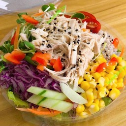 สลัดผักอกไก่ฉีก