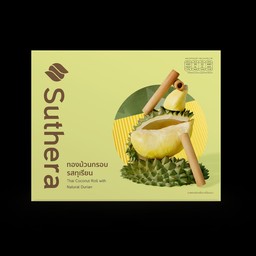 ทองม้วนกรอบ รสทุเรียน (กล่อง 192 กรัม)
