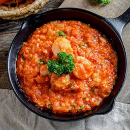 Fried Shrimp with Tomato