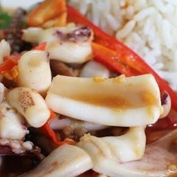 ข้าวกระเพราหมึก