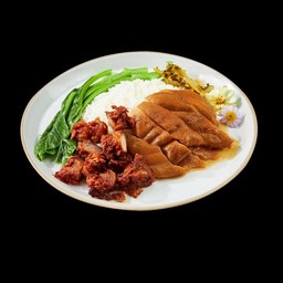 [ข้าวขาหมูเซ็นหลุยส์] ข้าวขาหมู+หมูทอด