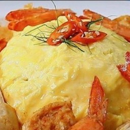 ข้าวไพข่ข้นซอสต้มยำกุ้ง