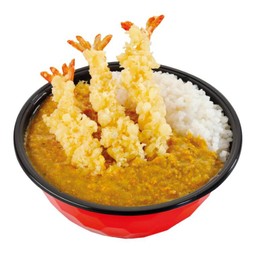 ข้าวหน้าแกงกะหรี่กุ้งเทมปุระ