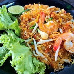 ผัดไทยวุ้นเส้นกุ้งสด