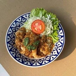 ไข่หมึกทอดกระเทียม