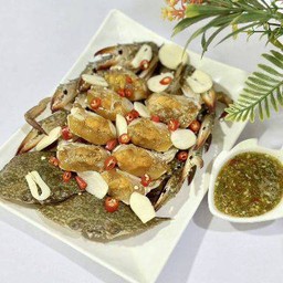 ปูม้าปนปูไข่ดองซีอิ๊ว 2 ตัว + น้ำจิ้มซีฟู้ด ไม่มีกระดองปู