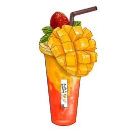 สตอเบอร์รี่+มะม่วงปั่น