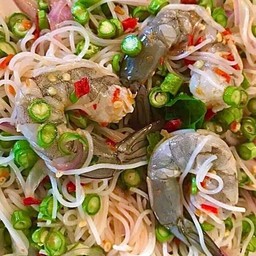 ยำขนมจีนกุ้งสด