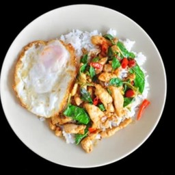 ข้าวกะเพราไก่ (ชิ้น)