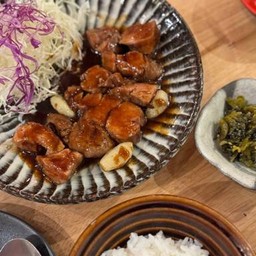 Set สเต๊กหมูทงเทกิ Kurobuta pork Steak