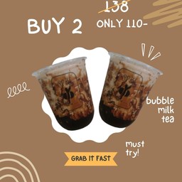 ชานมไข่มุกบราวน์ชูการ์ 2  แก้ว