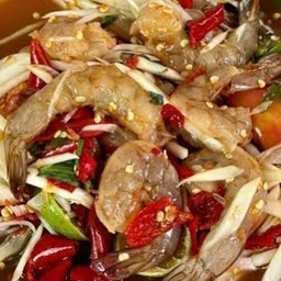 ตำกุ้งสด