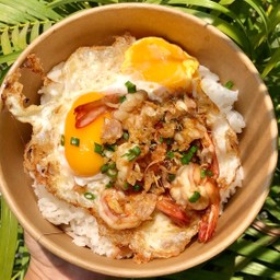 กุ้งกระเทียมไข่แฝด