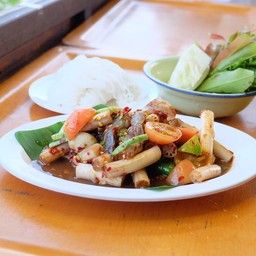 ตำไหลบัวกุ้งสด