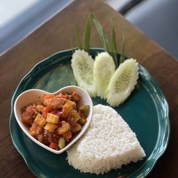 ปลาดอลลี่สามรสราดข้าว