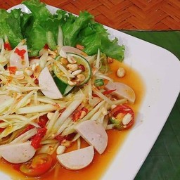 ตำไทยใส่หมูยอ