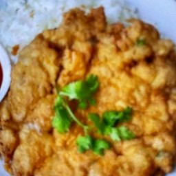 ข้าวไข่เจียวไก่สับ