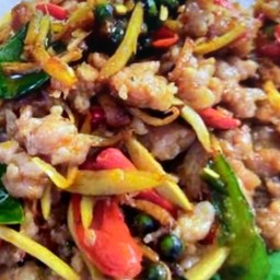 ข้าว ผัดฉ่าหมูสับ