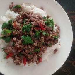 กะเพราเนื้อสับ