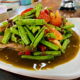 ตำถั่วฝักยาวปูปลาร้า