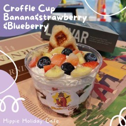 ครอฟเฟิล คัพ วิปครีม ผลไม้รวม