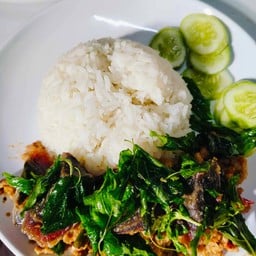 กระเพราไข่เหยี่ยวม้า