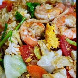 วุ้นเส้นผัดไข่กุ้ง