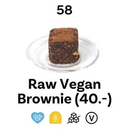 58. Raw Vegan Brownie (รอว์ วีแกน บราวนี่) 40g
