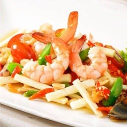 ส้มตำกุ้งลวก